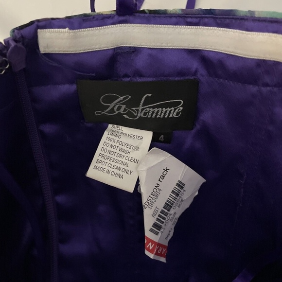 NEW La Femme [ 4 ] Sweetheart Strapless Embellished Waist Chiffon Gown‎ - Picture 13 of 13